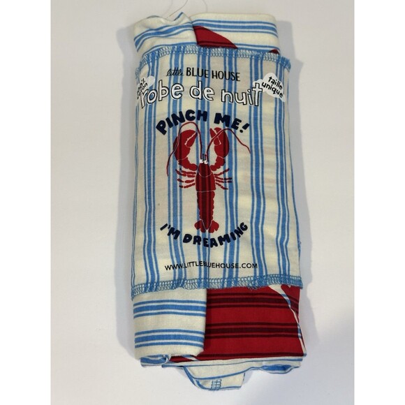 Hatley Little Blue House Lobster Sleepshirt NWT Women Cotton Nightshirt One Size - Picture 2 of 3